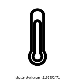 icono termómetro o logotipo símbolo de signo aislado ilustración vectorial - iconos vectoriales de estilo negro de alta calidad
