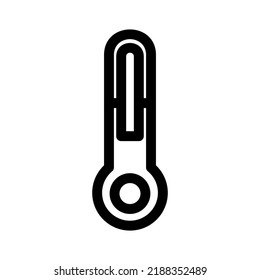 icono termómetro o logotipo símbolo de signo aislado ilustración vectorial - iconos vectoriales de estilo negro de alta calidad
