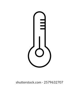 Thermometer icon logo sign set vector outline