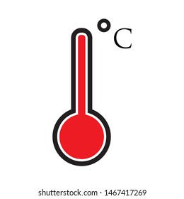 thermometer icon logo vector design template