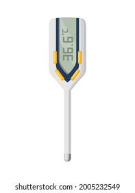 Thermometer-Symbol. Messung der Körpertemperatur in Vektorgrafik. Elektronisches thermometer Haupt-Vorbeugungs-Coronavirus. Cartoon-Symbol für Webdesign einzeln auf weißem Hintergrund