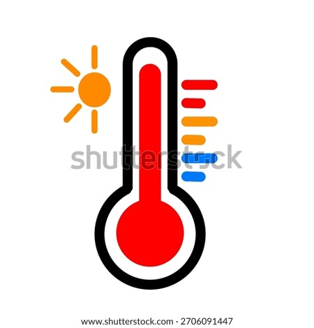 Thermometer icon. Thermometer icon for measuring body temperature.