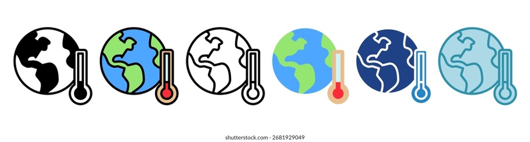 Icono del termómetro Icono de la mini ilustración. Uso Para El Concepto Moderno, Impresión, Ui, Ux Kit, Web Y Desarrollo De App. Vector Relacionado Con La Oficina, La Educación, El Examen Y Más