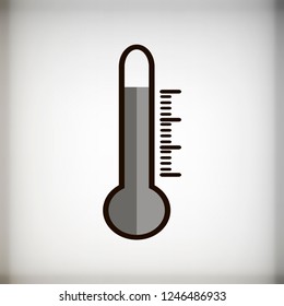thermometer icon in monochrome colors