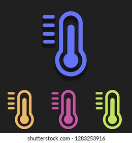 thermometer icon in multi color. Simple glyph vector of Medicine set for UI and UX, website or mobile application on white background