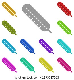 Thermometer icon in multi color. Simple glyph, flat vector of Medicine icons for UI and UX, website or mobile application