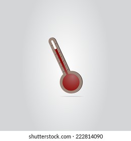 Thermometer icon on a background. Made in vector