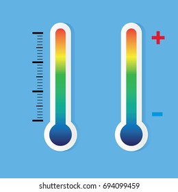 thermometer icon on blue background vector illustration
