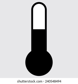 Thermometer icon on a grey background