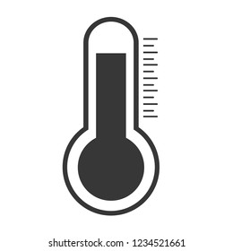 thermometer icon on white