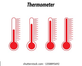 Thermometer icon on white background