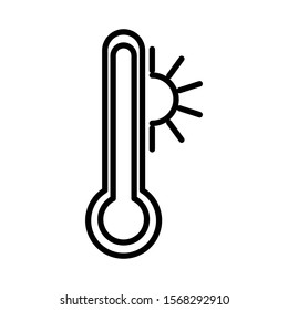 Thermometer Icon on a white background