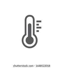 Thermometer icon on white background