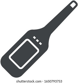 Icono del termómetro sobre fondo blanco