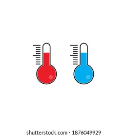 Thermometer icon on white background . vector illustration	