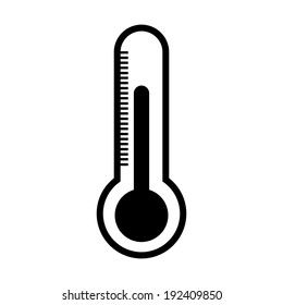 Thermometer icon on white background.