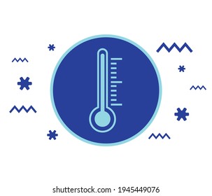 Thermometer icon on white background.
