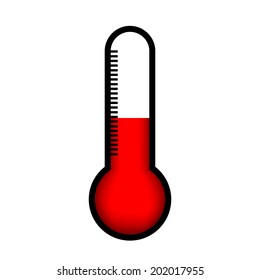 Thermometer icon on white background. Vector illustration.