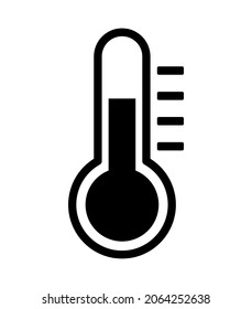 thermometer icon on white background