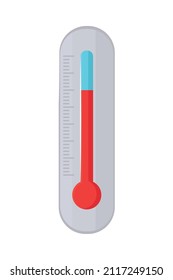 Thermometer-Symbol auf weißem Hintergrund