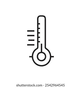 Thermometer icon on white background