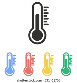 Thermometer  icon  on white background. Vector illustration.