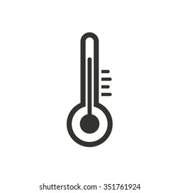 Thermometer  icon  on white background. Vector illustration.