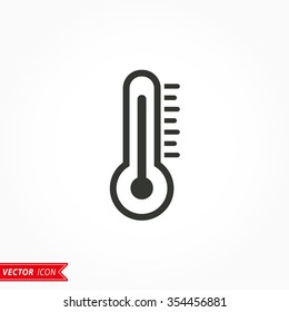 Thermometer  icon  on white background. Vector illustration.