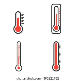 Thermometer  icon  on white background. Vector illustration.