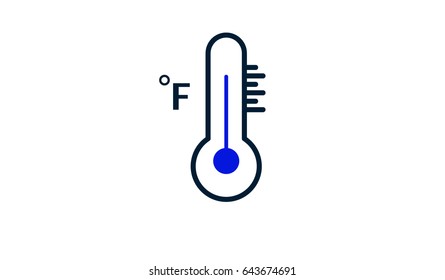 thermometer icon on white background vector