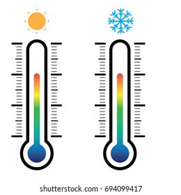thermometer icon on white background vector illustration
