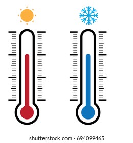 thermometer icon on white background vector illustration
