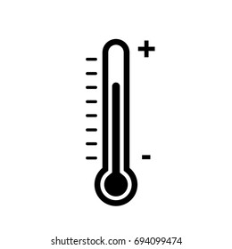 thermometer icon on white background vector illustration
