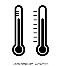 thermometer icon on white background vector illustration
