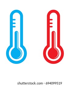 thermometer icon on white background vector illustration
