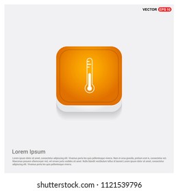 thermometer Icon Orange Abstract Web Button - Free vector icon