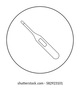 Thermometer icon outline. Single medicine icon from the big medical, healthcare outline.