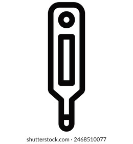 thermometer icon with outline style