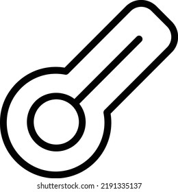 Thermometer Icon With Outline Style, Medical Sign And Symbol Isolated On White Background