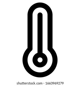 icono del termómetro con estilo de contorno. Adecuado para diseño de sitios web, logotipo, aplicación y ui.