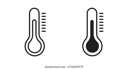 Icono del termómetro, icono del estilo del contorno para el Sitio web o el App móvil, gráficos del Vector