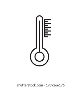 Thermometer icon outline vector. isolated on white background
