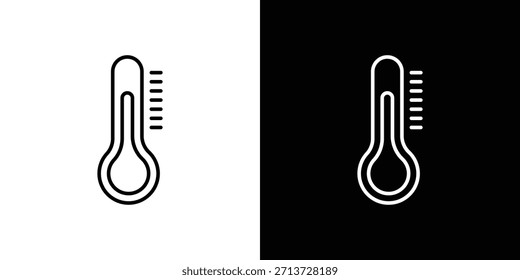Icono del termómetro, muestra del Vector del contorno, Descarga del diseño del logotipo