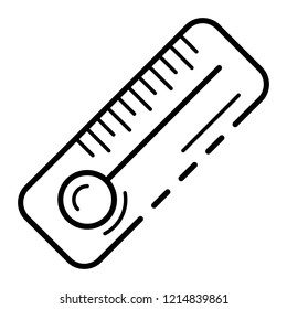 Thermometer icon. Outline thermometer vector icon for web design isolated on white background