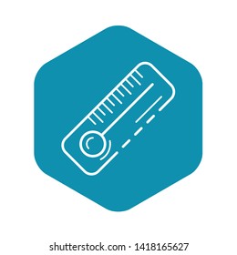 Thermometer icon. Outline thermometer vector icon for web design isolated on white background