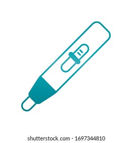 icono termómetro sobre fondo blanco, estilo degradado, ilustración vectorial