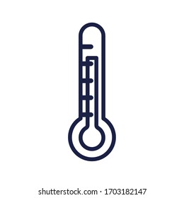 thermometer icon over white background, line style, vector illustration