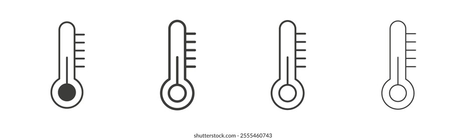 Thermometer icon pack. vector illustration