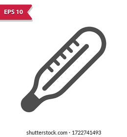Thermometersymbol. Professionelles, Pixel perfektes Symbol, EPS10-Format.