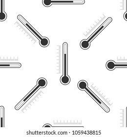 Thermometer icon seamless pattern on white background. Flat design. Vector Illustration